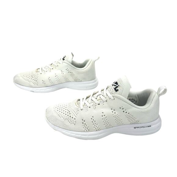 APL Techloom Pro Women Running Shoes Size 8.5 White Knit Breathable Laced Comfy - Picture 3 of 15